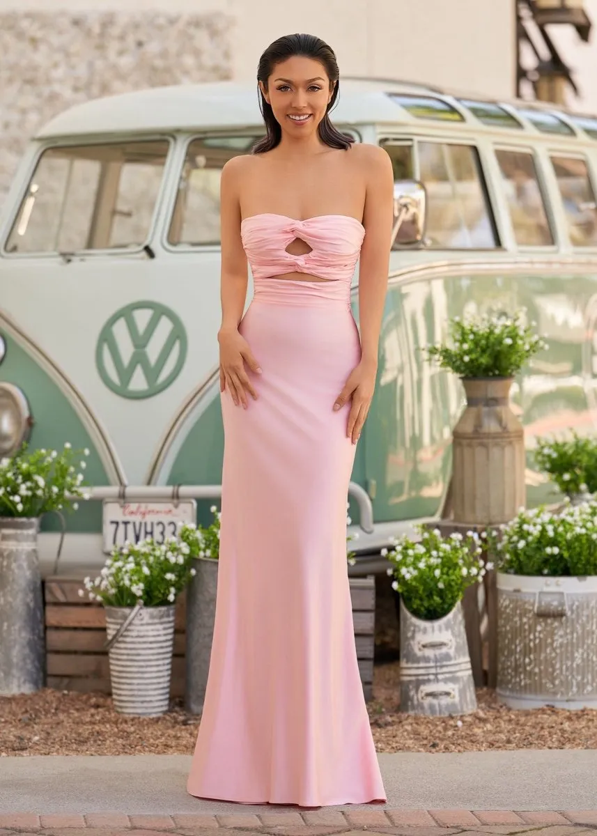 Strapless Sheath Long Prom Dresses