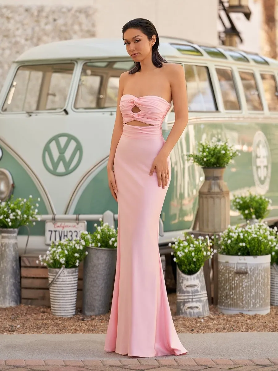 Strapless Sheath Long Prom Dresses