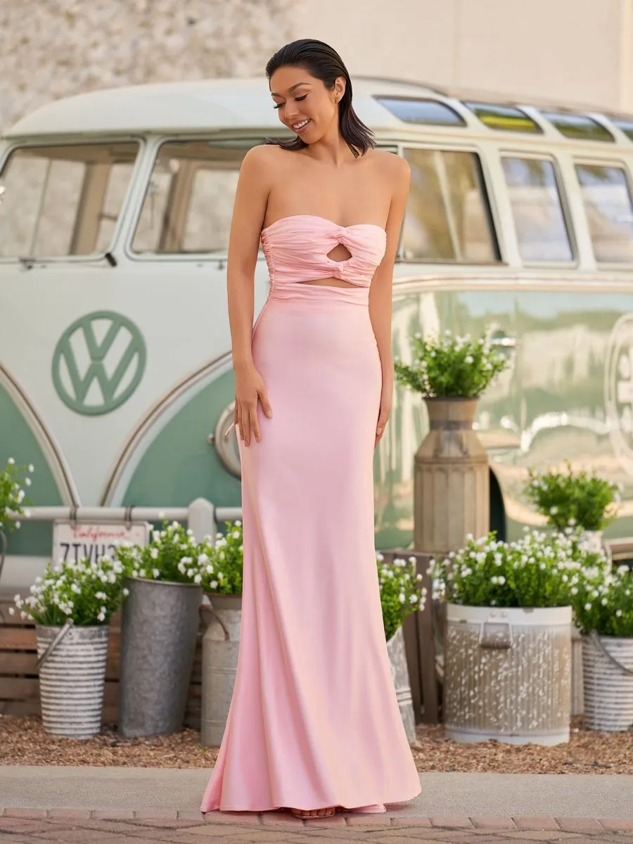 Strapless Sheath Long Prom Dresses
