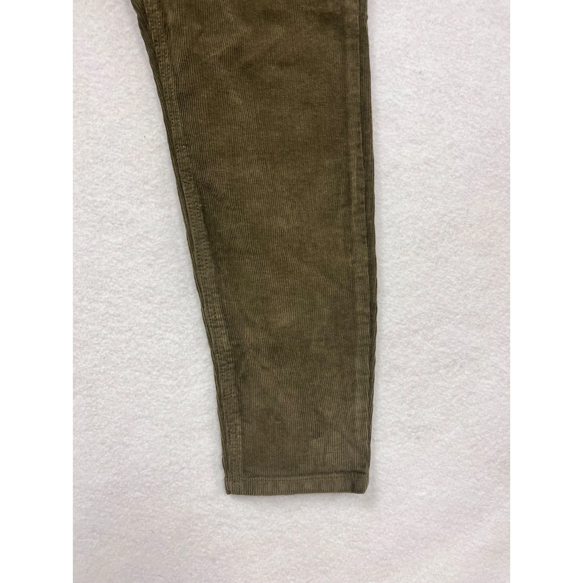 Studio Blue Womens Olive Green Corduroy Pants Size 29 Cotton Blend Stretch Slim Fit #6856