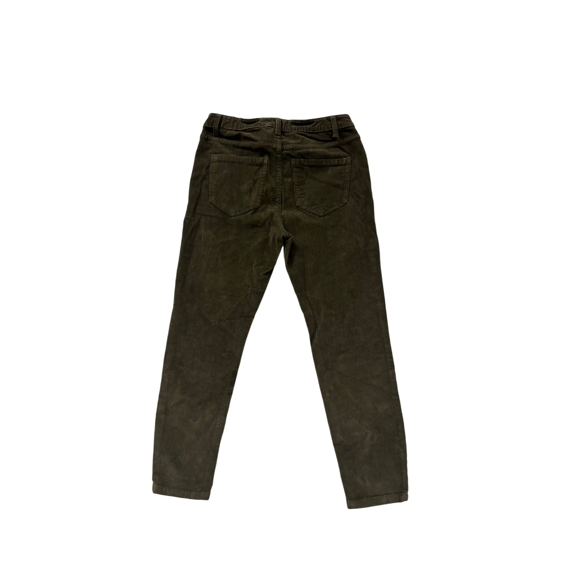 Studio Blue Womens Olive Green Corduroy Pants Size 29 Cotton Blend Stretch Slim Fit #6856