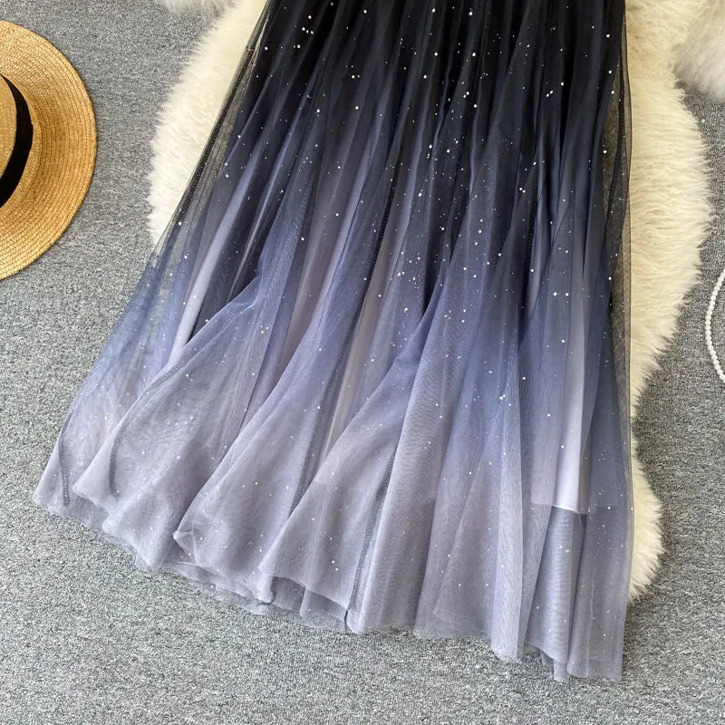 Summer Skirt Star Sequin skirt High Waist long Skirt  Women skirt