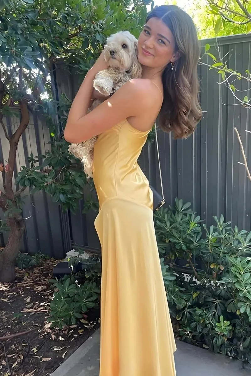 Sweetheart Long Sheath Prom Dresses with Split
