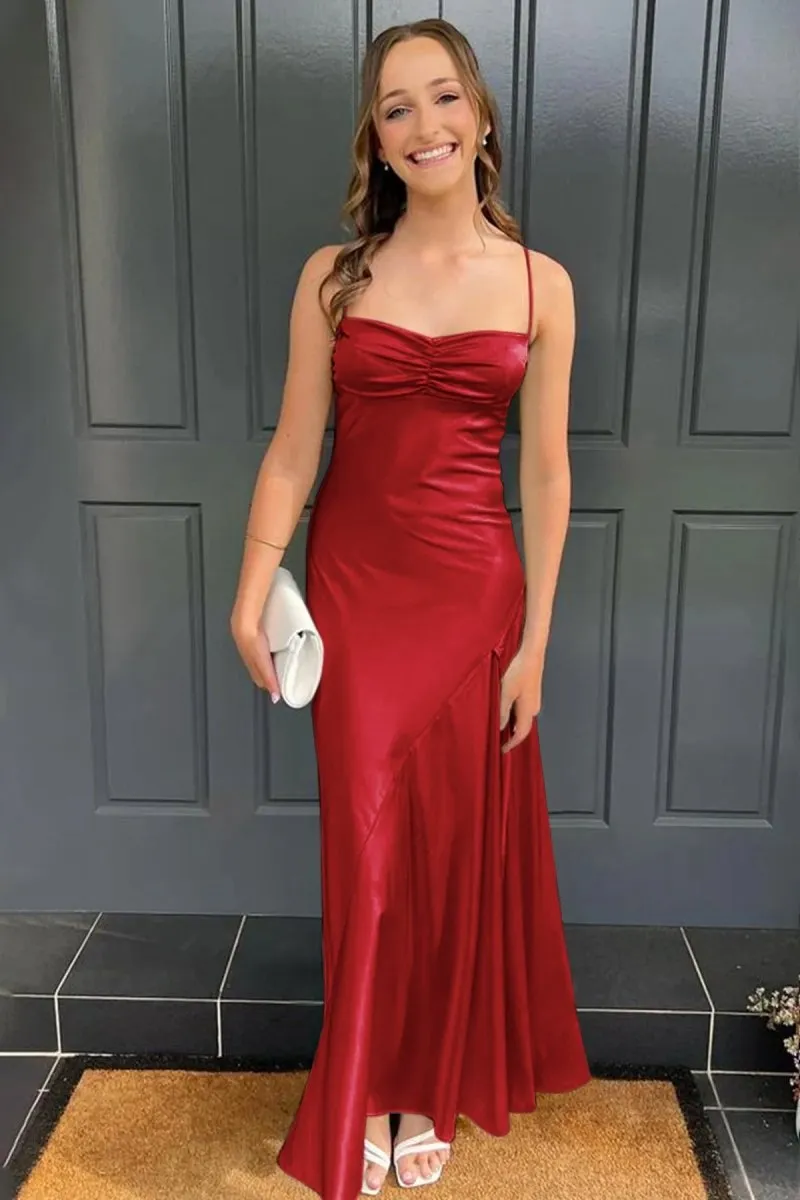 Sweetheart Long Sheath Prom Dresses with Split