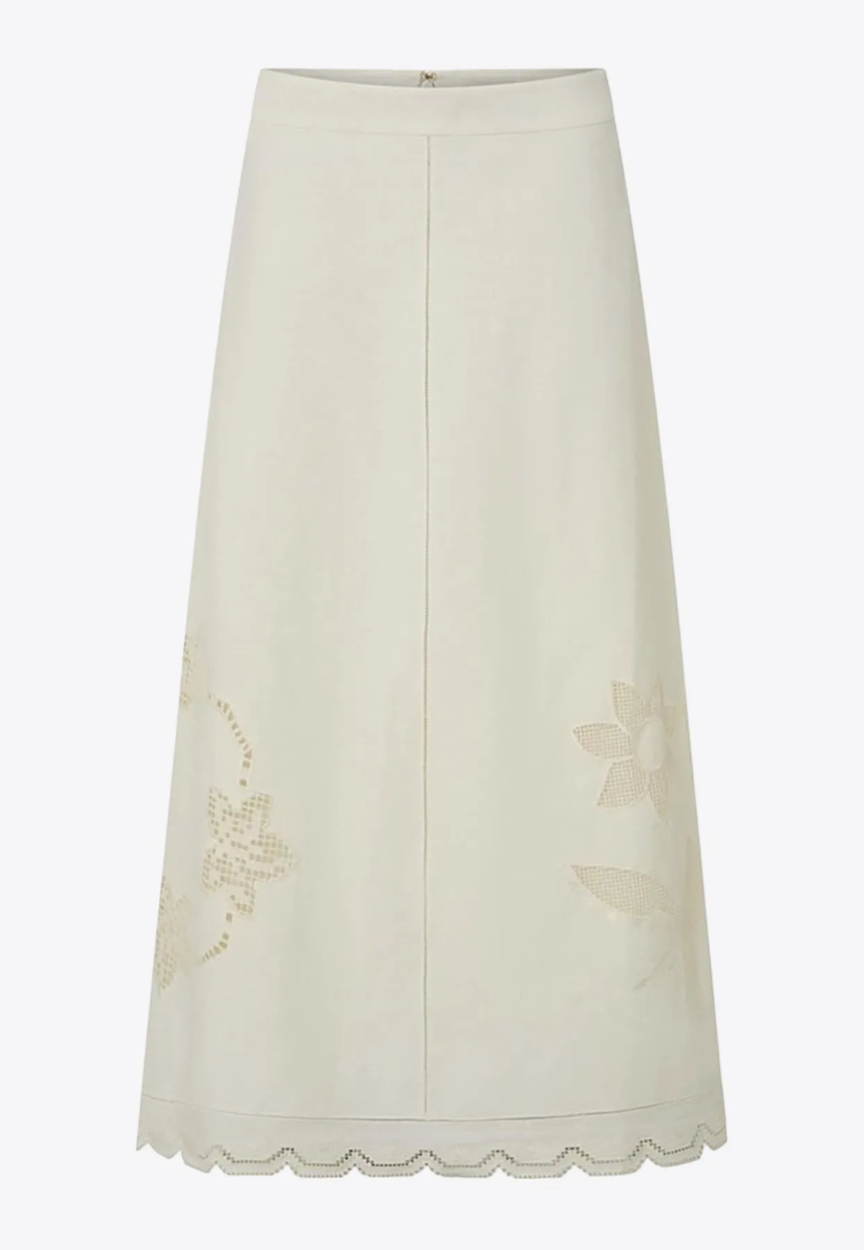 Table Cloth Lace Midi Skirt