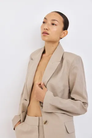 Tailored Linen Jacket - Cream