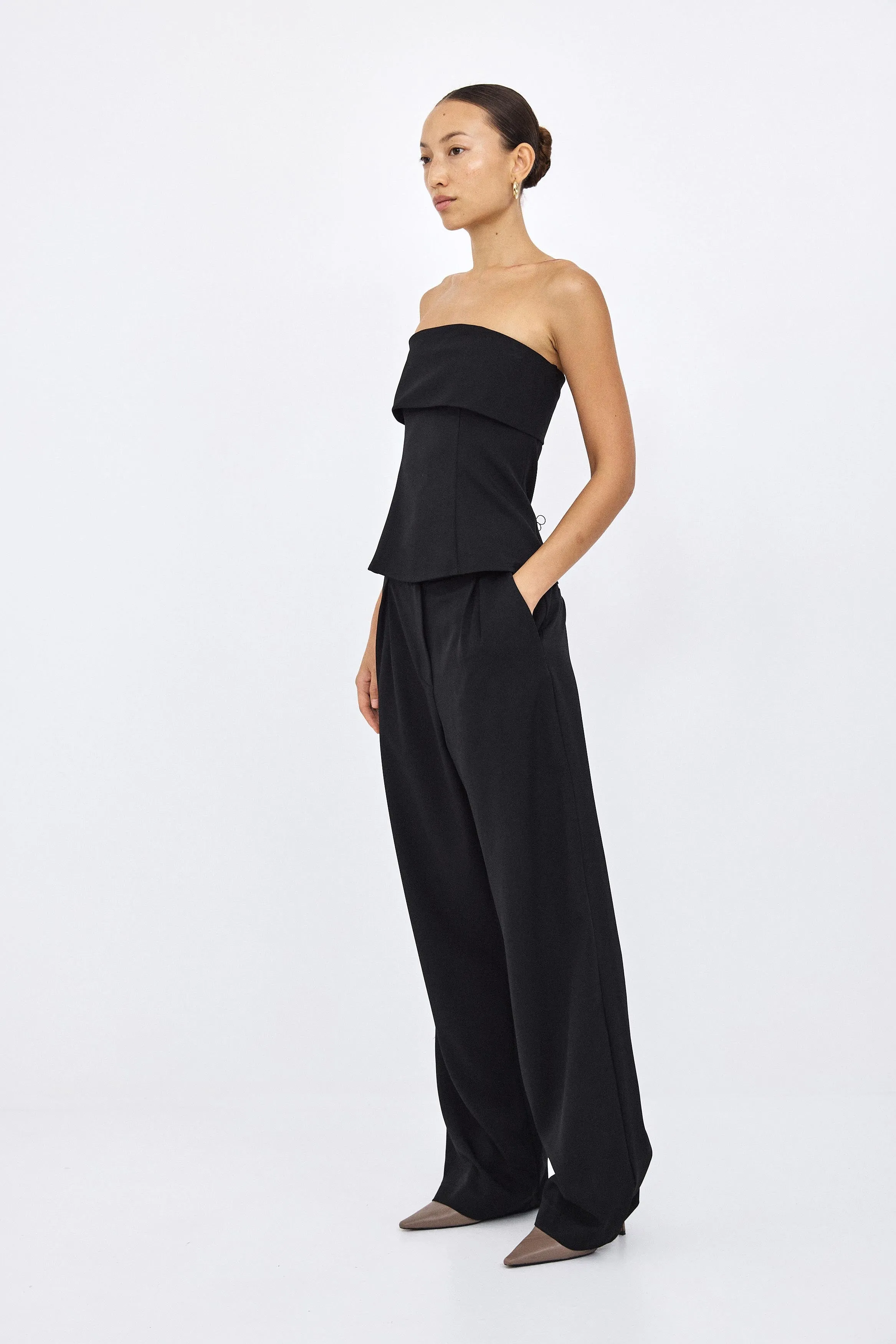 Tailored Strapless Suit - Black