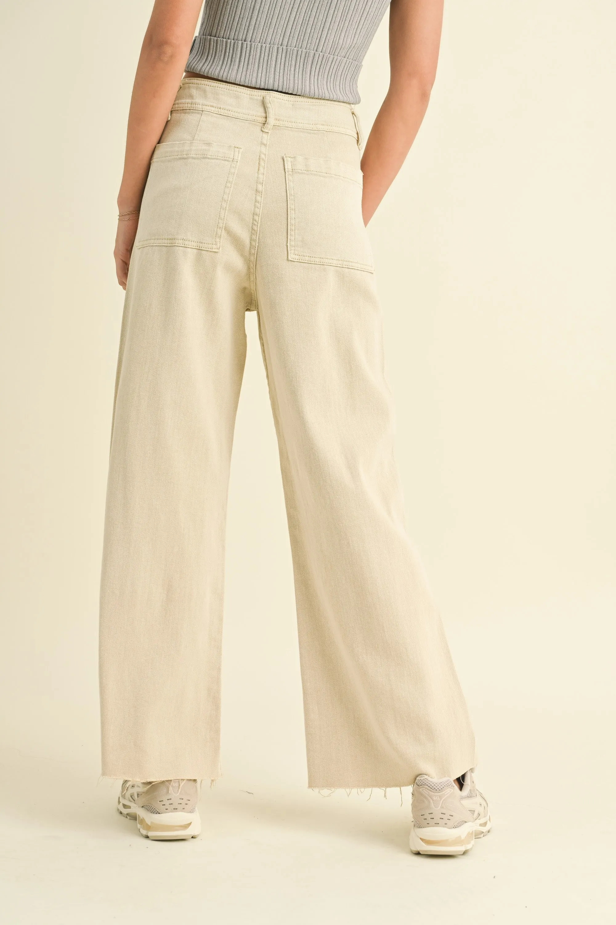 Tate Wide Leg Denim Pants