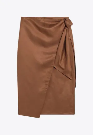 Tequila Satin Wrap Skirt