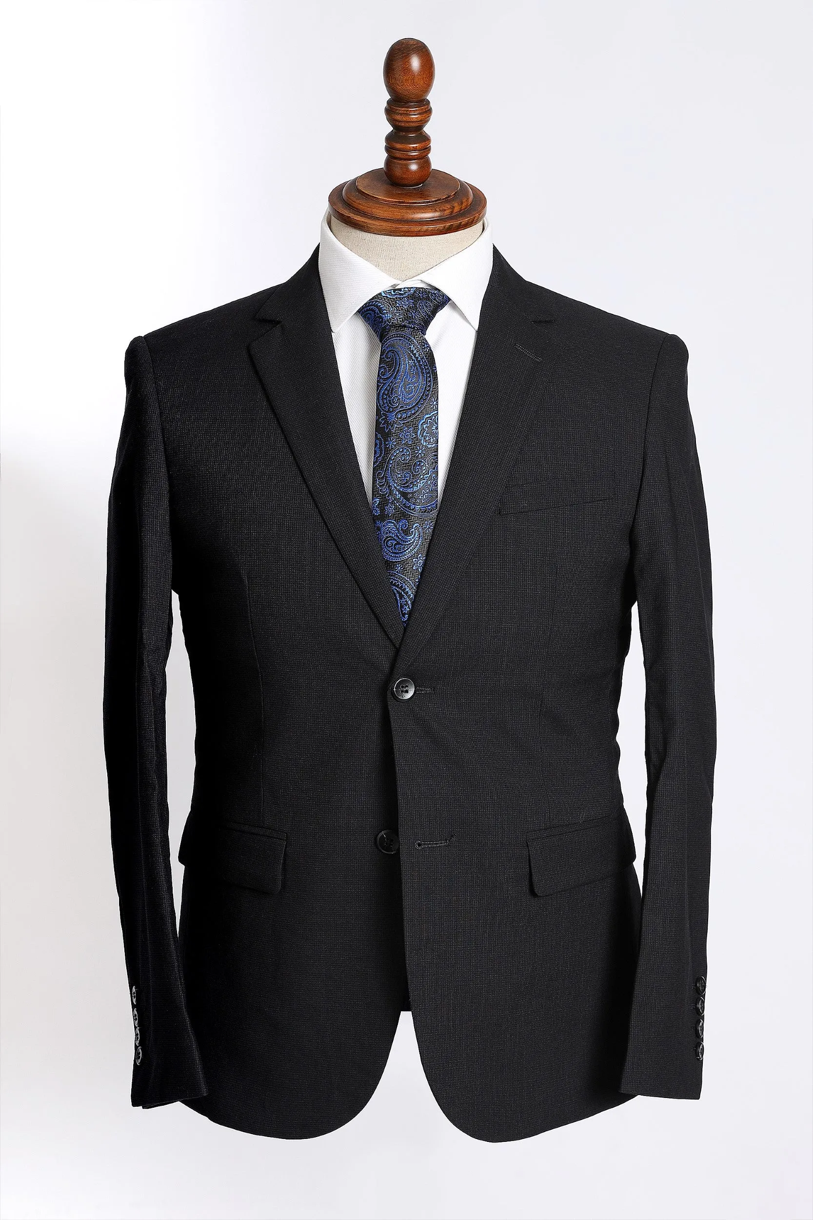 TEXTURED SLIM FIT 2-PCS SUIT
