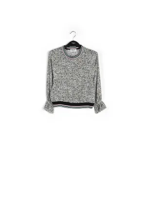 Top with frilled sleeves