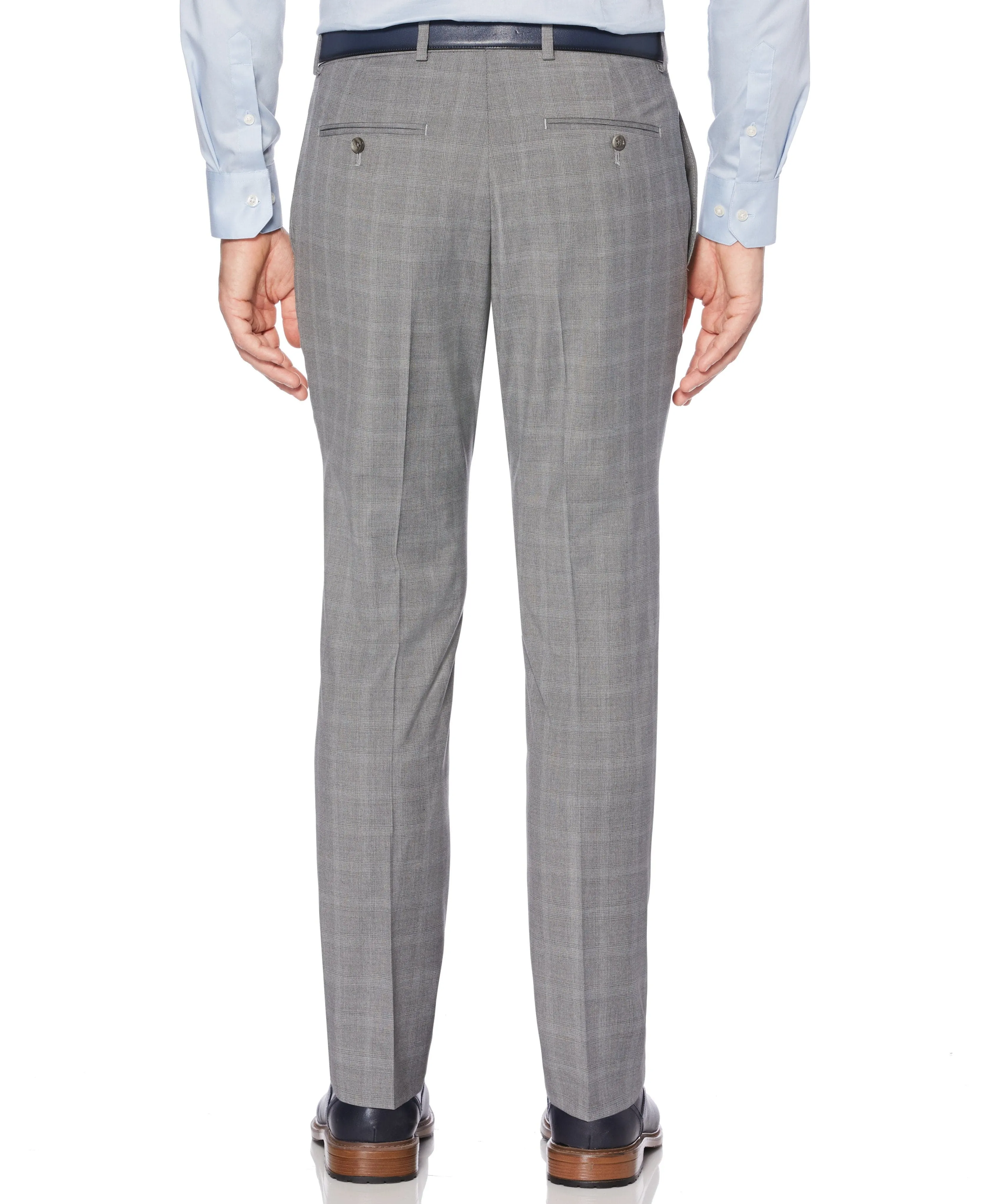 Very Slim Stretch Heathered Plaid Dress Pant