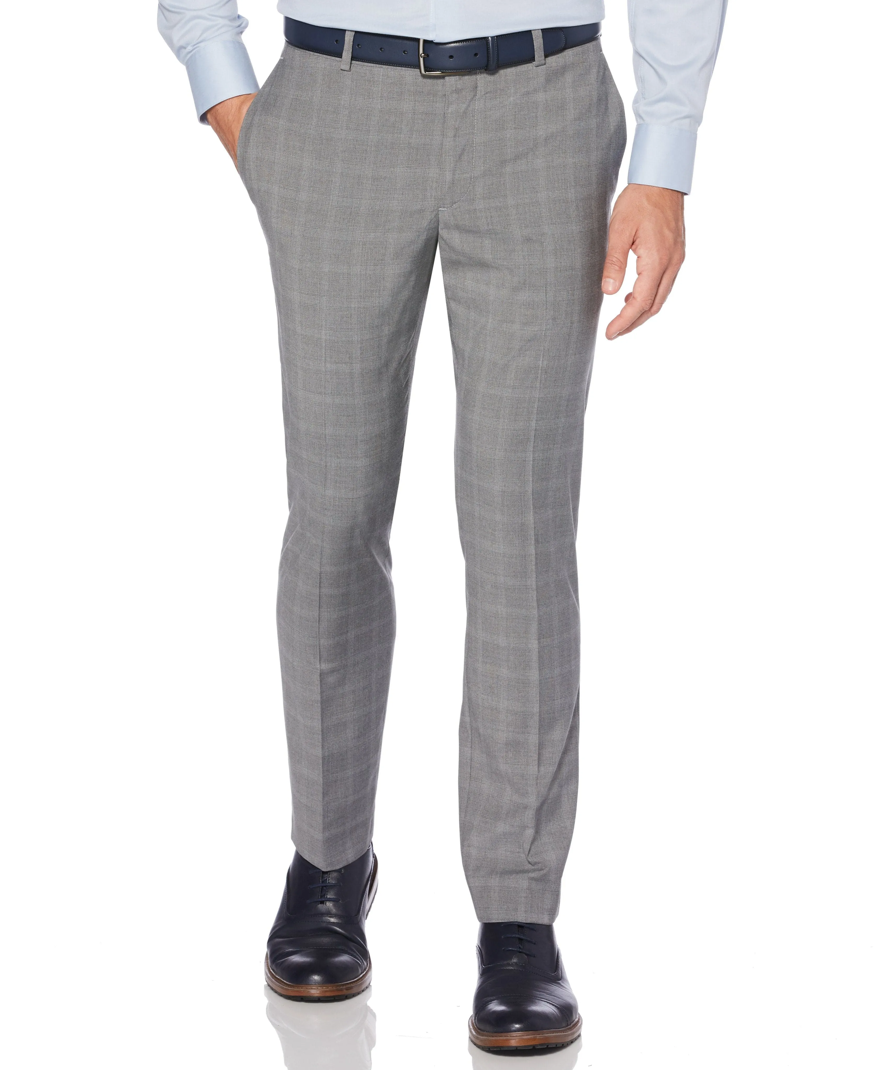 Very Slim Stretch Heathered Plaid Dress Pant