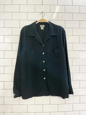 vintage 90s charori paris italy silk blouse