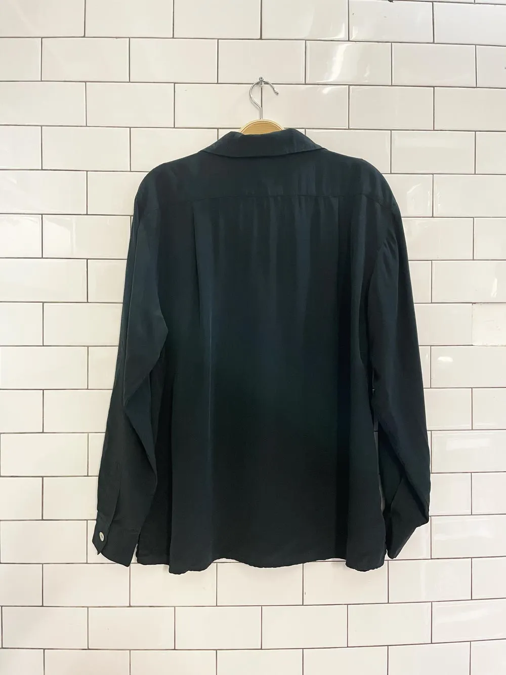 vintage 90s charori paris italy silk blouse