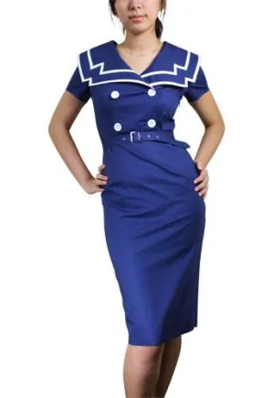 Vintage Sailor Pencil Dress
