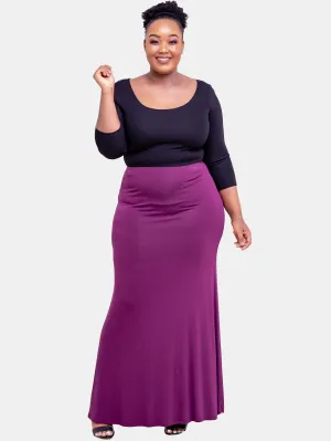 Vivo A-Line Maxi Skirt - Purple