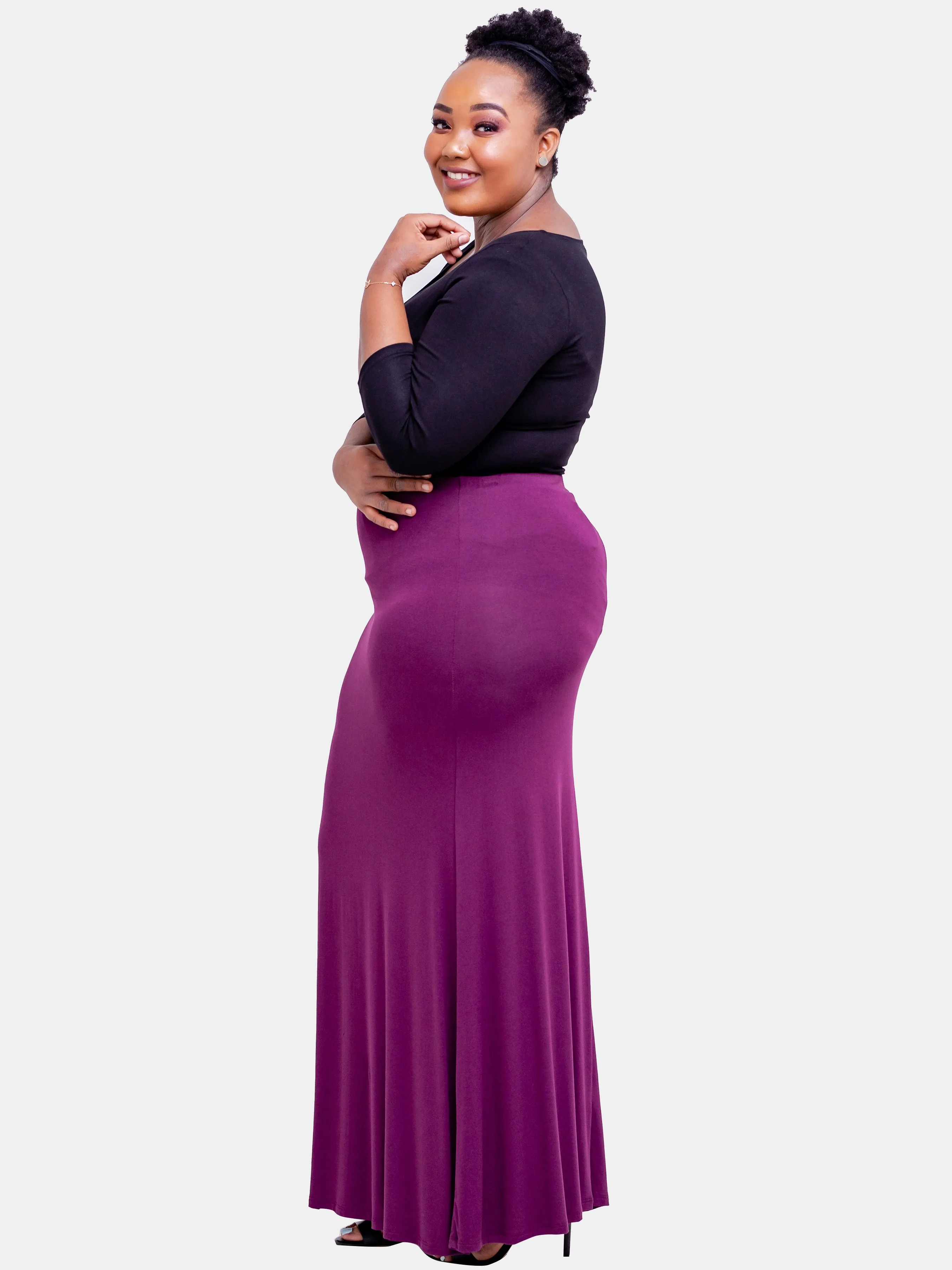 Vivo A-Line Maxi Skirt - Purple