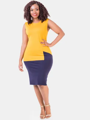 Vivo Tinola Sheath Dress - Mustard