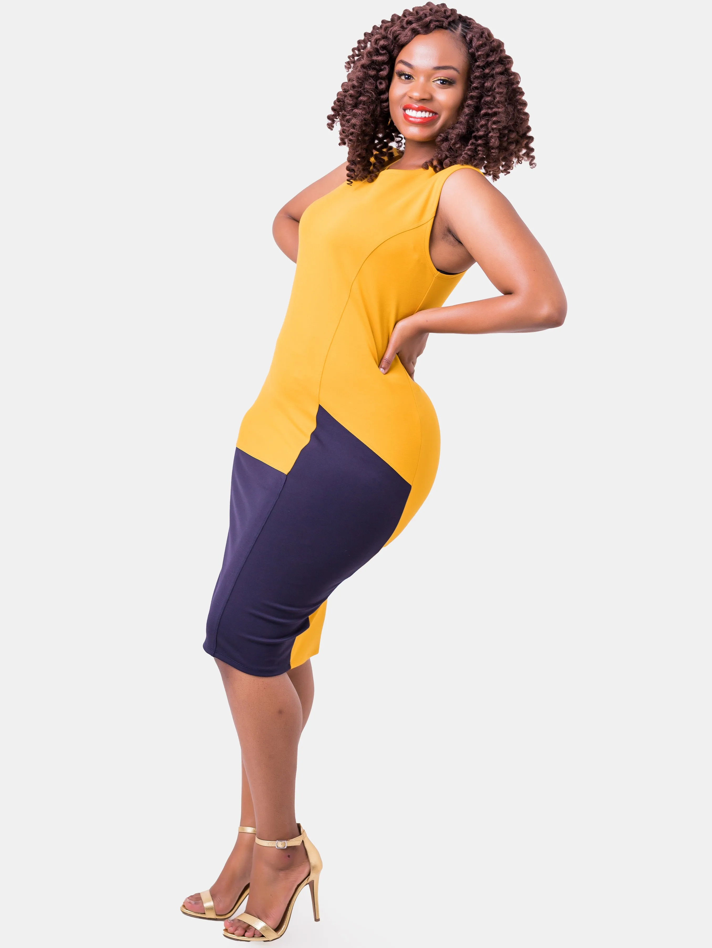 Vivo Tinola Sheath Dress - Mustard