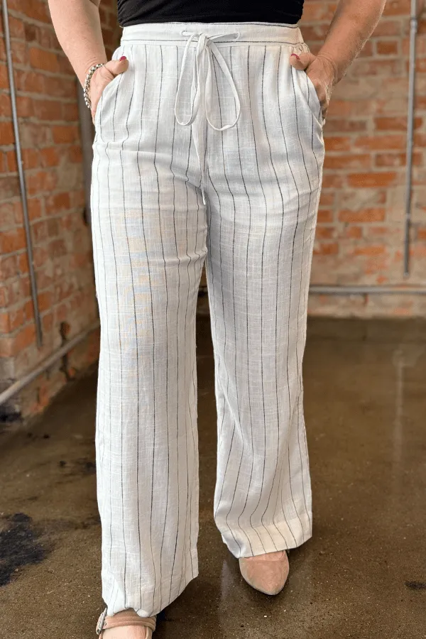 Wide Leg Striped Palazzos