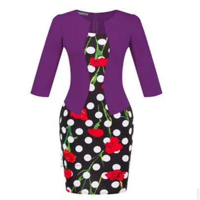 Women Fashion Autumn Spring Style Faux Two Piece Elegant Plaid Long Sleeve Pencil Dresses Office Wear Work Outfits S122