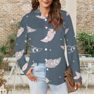 Women's Basic Button Down Long Sleeve Shirts