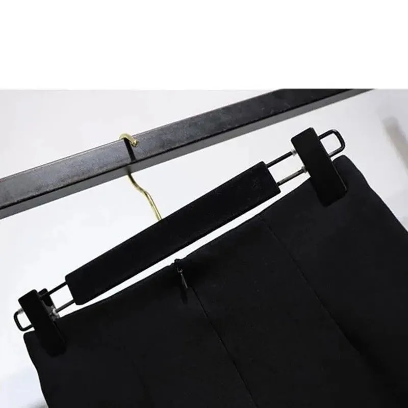 Women's High Waist Split Knee Length Midi Bodycon Pencil Skirt, Elegant Suit, Business Work Skirt, Office Ladies Skirts