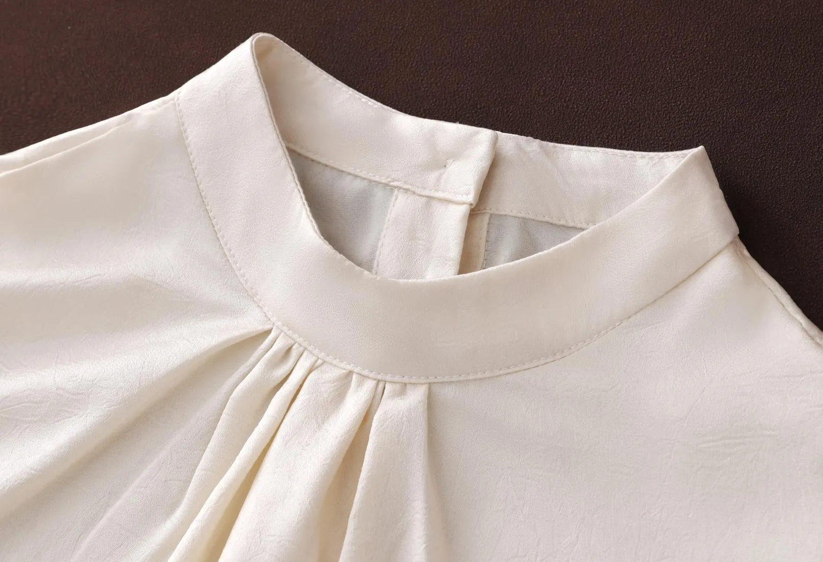 Women's Slinky Silk Blouse Featuring Pleated Details