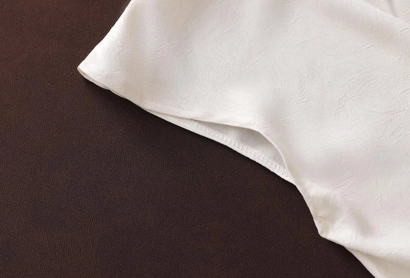 Women's Slinky Silk Blouse Featuring Pleated Details