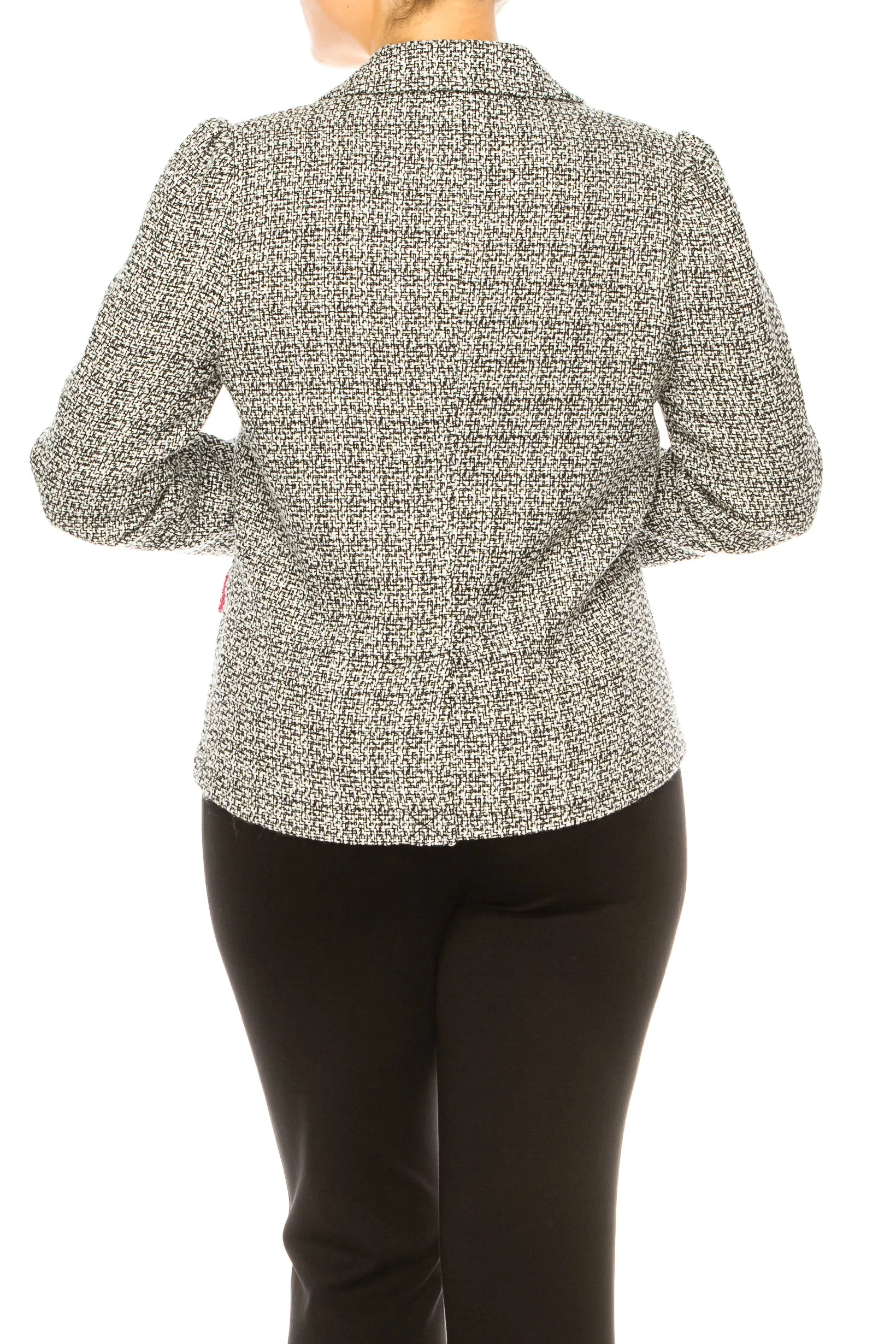 Zac & Rachel Single-Button Tweed Blazer Jacket