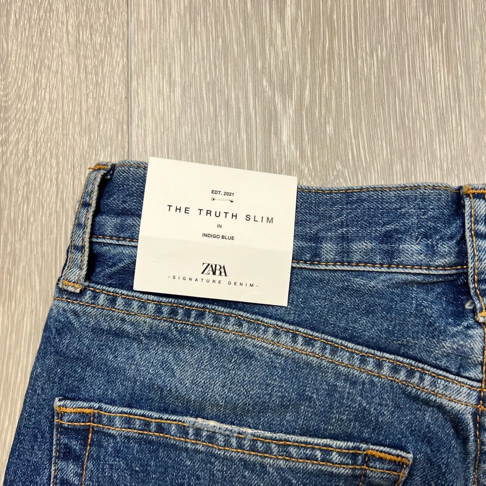 ZARA Womens The Truth Slim Jeans Indigo Blue Size 6 (New)