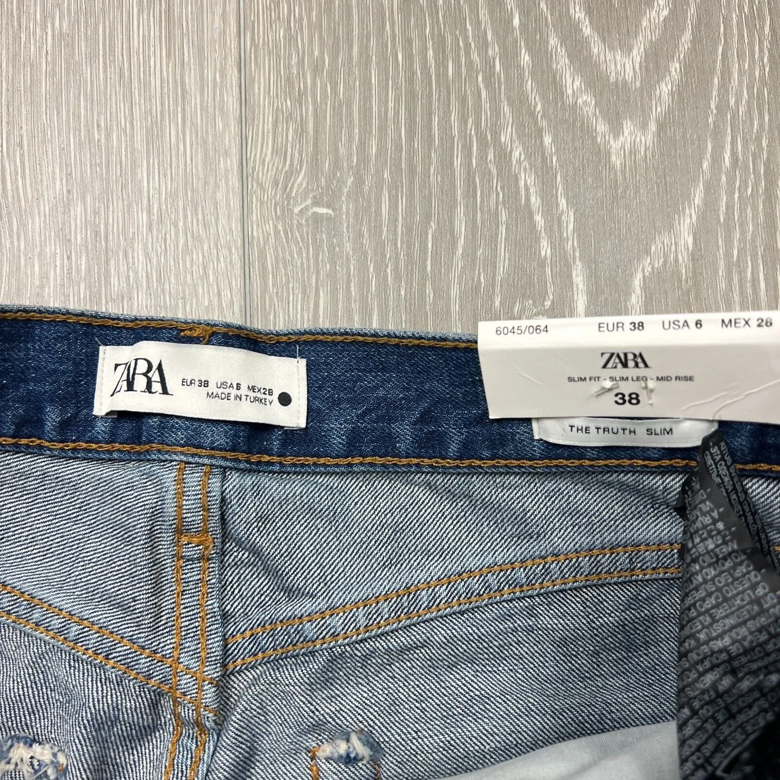 ZARA Womens The Truth Slim Jeans Indigo Blue Size 6 (New)