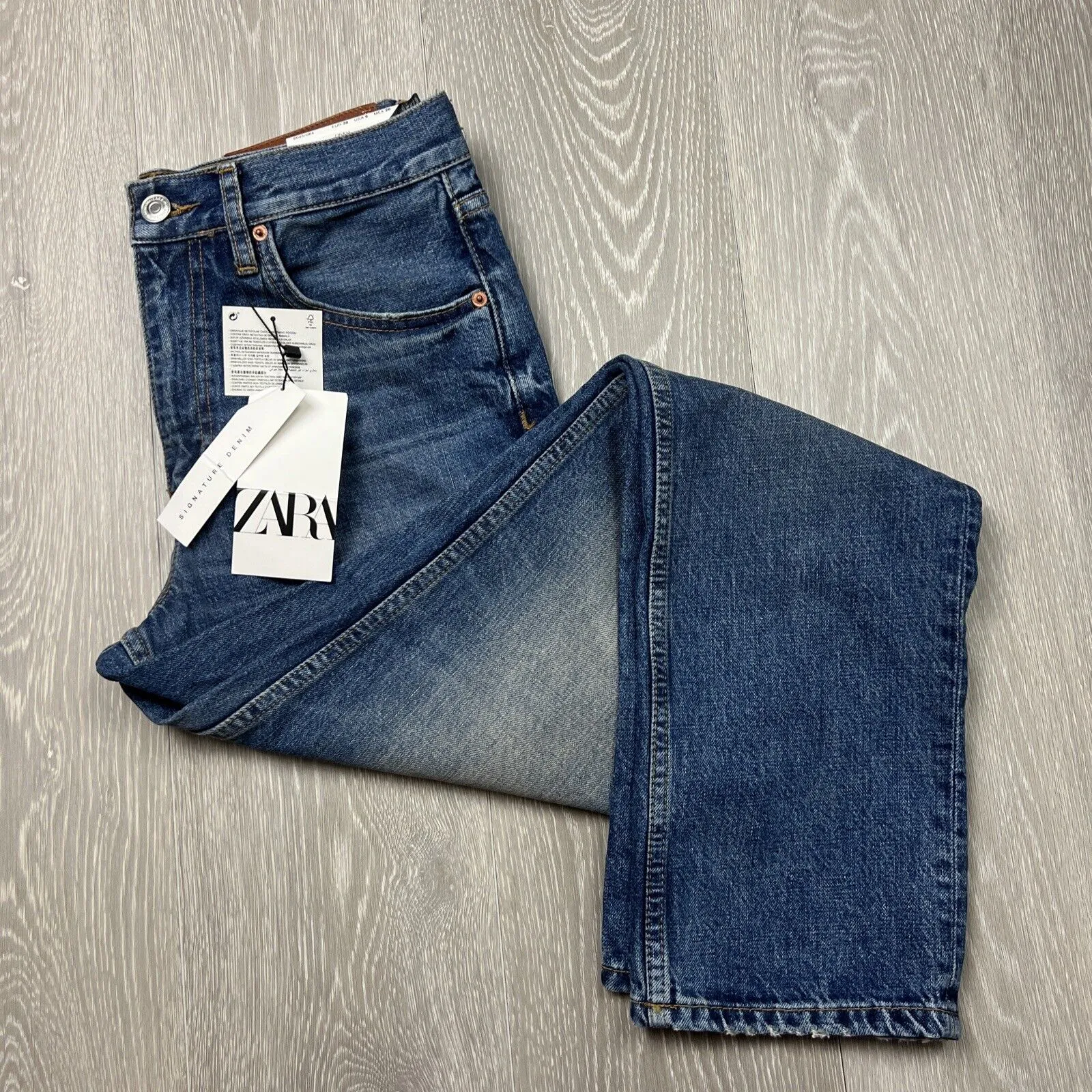 ZARA Womens The Truth Slim Jeans Indigo Blue Size 6 (New)