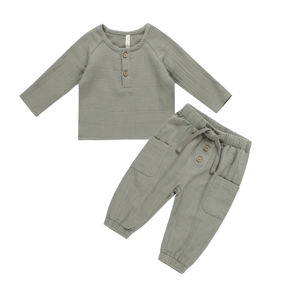 Zion Shirt & Pants Set | Basil